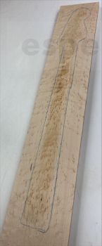 Neck Bird's Eye Maple 1180x160x26mm, Unique Piece #047